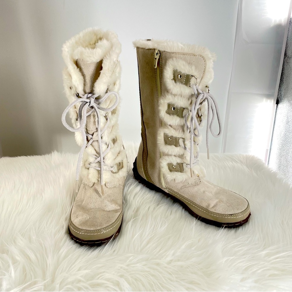 U.S. Polo Assn. 2-Bobcat Off White Suede Fur Boots